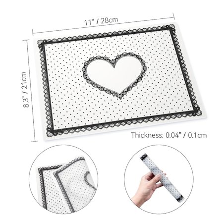 Silikone Negle Øvelsesmåtte, Neglekunstmåtte Til Akryl Negle Øvelse White