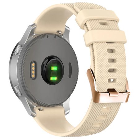 18mm 20mm Armband för Garmin Venu Sq 2 Plus Vivoactive 4S Smartwatch Armband Armband Venu 3S 2S Vivoactive 3 5 Ersättningsarmband Beige Beige Beige 