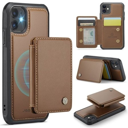 Jeehood iPhone 11 Case With Removable Card Holder – Brown