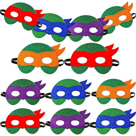 12 stk. superheltemasker til børn - filt øjenmasker - cosplay masker - børnefødselsdagsfestartikler