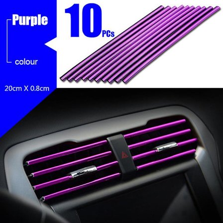 10 st Universal Bil Luftutsläpp Dekorativa U-formade Lister Trim Dekoration Biltillbehör Inredning 20cm Längd|Inredningslister|