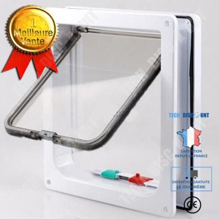 Kattlucka - TD - Smart kattdörr - Vit - Lätt material - Inomhus