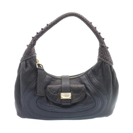 Fendi Vintage, pre-owned Leather Shoulder Bag Blauw, Dames, Maat:ONE Size,leer