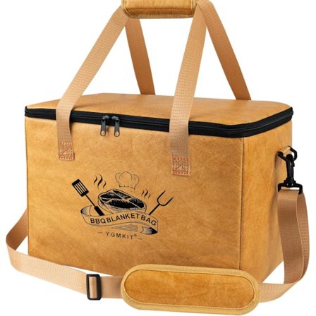 Isolerad BBQ Kött Vila Filt - Återanvändbart Termoskydd för Bringa, Fläsk & Kalkon, Stor Storlek för Grillning & Rökning, Gul