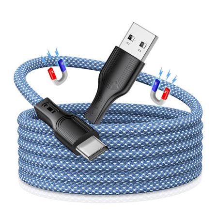 DQ- 60w Magnetisk Usb c Opladerkabel 1m 1.5m Nylon Flettet Usb a til c Kabel 480mbps 3a Hurtig Opladning Usb c Kabel