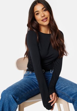 BUBBLEROOM Emila Modal Soft Top Black Klær