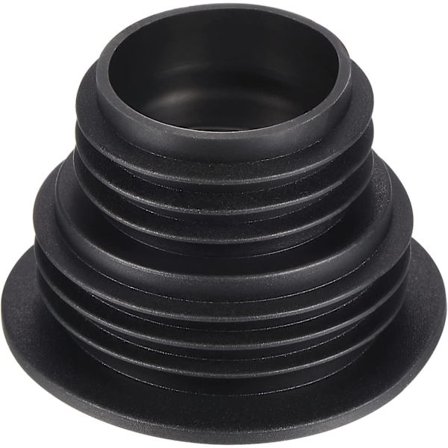 Kök Badrum Avlopp Tätning Slang Silikonplugg Avloppsrör Anslutning, 2 Pack Svart