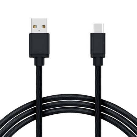 Flettet USB til USB-C Kabel