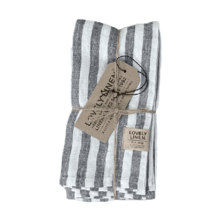 Lovely Linen Servetter Misty I Tvättat Lin Bordstextil Unisex Grå 45x45 cm