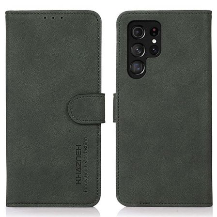 KHAZNEH Samsung Galaxy S25 Ultra Wallet Cover with Stand - Green