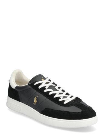 Polo Ralph Lauren Bedford Leather-Suede Sneaker - Black - 45