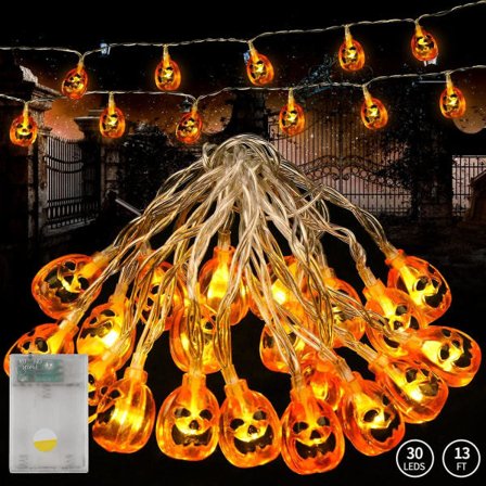IC Pumpa Halloween Ljusslinga - 3m, 20 stycken