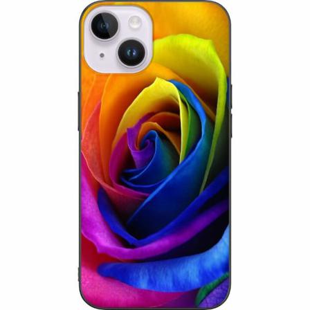 Apple Iphone 14 Svart Skal Rainbow Rose