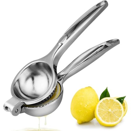 Manuel Citronpresser, Zinklegering Manuel Citrus Juicer, 7,2 cm Stor Diameter Bue, Skruegevinddesign, Ergonomisk Citronpresser, Appelsiner eller 