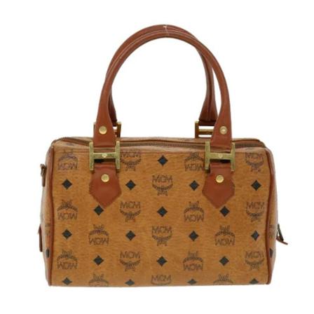 MCM Pre-owned, Pre-owned Leather handbags Bruin, Dames, Maat:ONE Size,leer