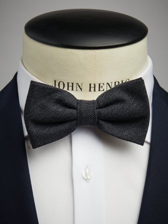 John Henric Men's Grau Wollfliege Size Pre-tied