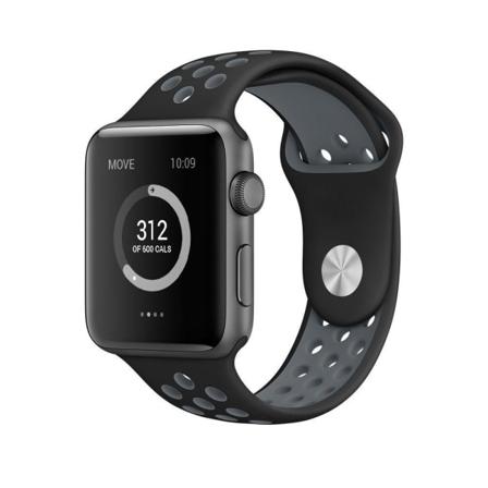 Armband i Silikon - Apple Watch 38/40/41 mm - Svart/Grå Svart/Grå Svart/Grå