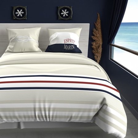 Påslakanset 240x220 cm i 57 trådantal MARIN sandbomull, av Soleil d'ocre