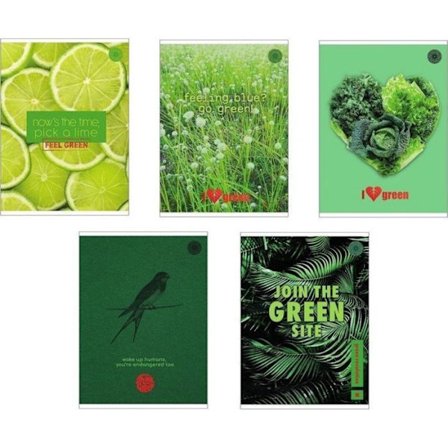 Anteckningsblock - loggbok Ziemia obiecana Anteckningsbok Terre Promise A5/80 000 rutor, Think Green (5 stycken)