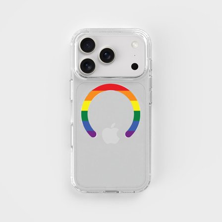 Pride - Avtagbar MagSafe-ring & Klart mobilskal-paket, iPhone 17 Pro Max