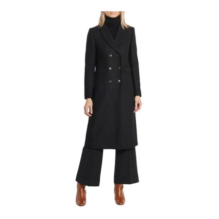 IVY OAK Double-Breasted Coats Sort, Dame Uldfrakker