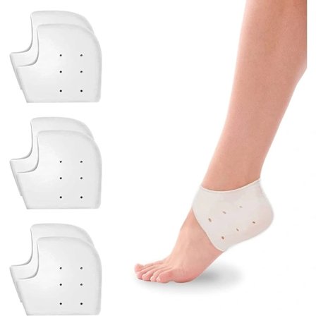 3 par silikonhælputer, justerbare pustende hælputer