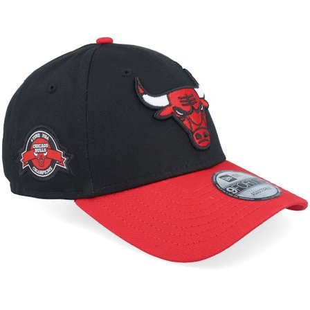 New Era - NBA Musta adjustable Lippis - Chicago Bulls Side Patch 9FORTY Black/Red Adjustable @ Hatstore