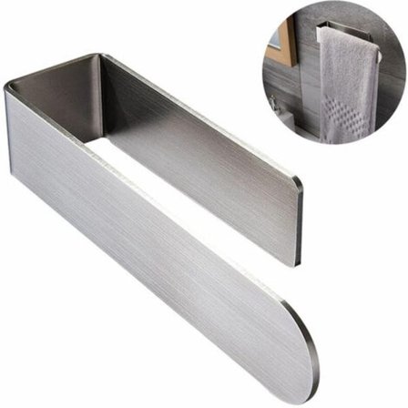 Tauzun håndklædeholder / håndklædering - Selvklæbende vægmonteret badeværelseshåndklædeholder, børstet SUS 304 rustfrit stål