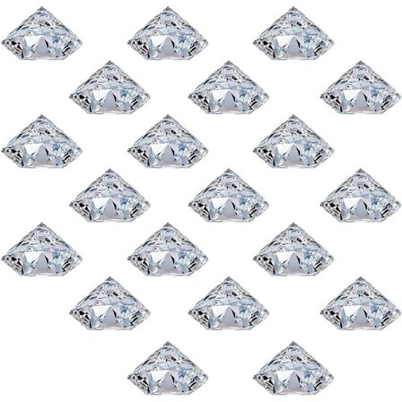 20 st Platshållare för Bröllop Diamant Bord Namn Hållare för Memo Julfest Heminredning Akryl Kristallklar