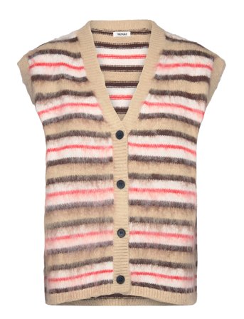 Monki Knitted Vest - Beige - XXS