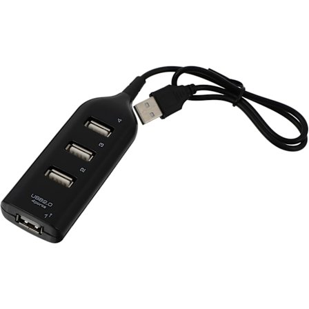 USB Hub 4-port USB-udvidelsesenhed til computere, bærbare computere, tablets, kompakt letvægts USB 2.0-udvider