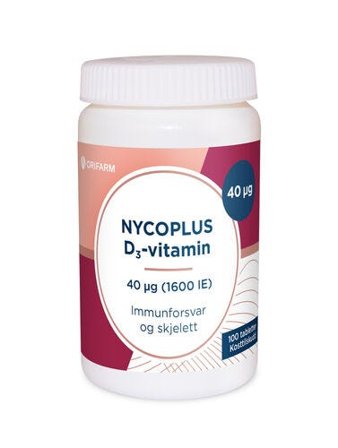 Nycoplus D3-vitamin 40 mcg tabletter 100 stk