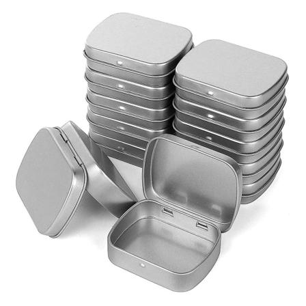 Metallbehållare - 12-pack metallplåtlåda Mini bärbar lådbehållare för att rita nål, pärlörhänge J