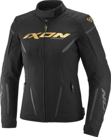 Chaqueta de Moto para Mujer Ixon Striker 2 Mujer Negro/Dorado M