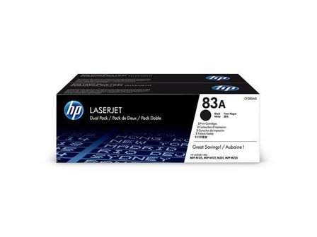 HP 83A - 2-pack - svart - original - LaserJet - tonerpatron (CF283AD)