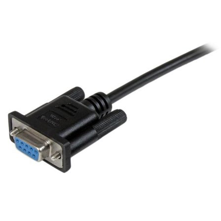 StarTech 2m Black DB9 RS232 Serial Null Modem Cable F/F - DB9 Female to Female - 9 pin RS232 Null Modem Cable - 2 meter, Black - null modem-kabel -