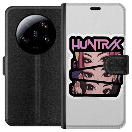 Yhteensopiva Lompakkokotelo Xiaomi 13 Ultra K-pop-inspiroitunut futuristinen tyttöryhmä neonvaloissa ja kosminen sci-fi-kohtaus