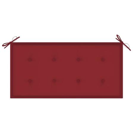Vidaxl Bänkdyna För Trädgården Vinröd 100x50x4 Cm Tyg Röd