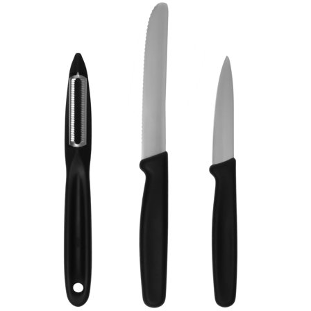 Essentials Skalknivssæt 3 dele - Sort | KitchenOne