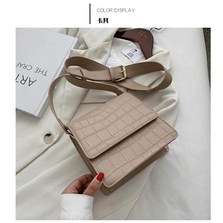 Ung Textur Koreansk Stil Retro Små Handväskor Dam 2022 Ny Liten Fyrkantig Väska En Axel Crossbody Internet Kändis Kläder Mode Khaki