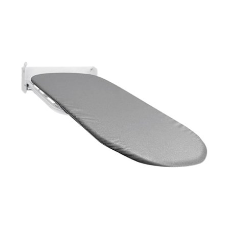 Veggmontert Strykebrett 180 Graders Rotasjon Hengende for Stue Liten Plass Hvit Grå 92cmx31cm