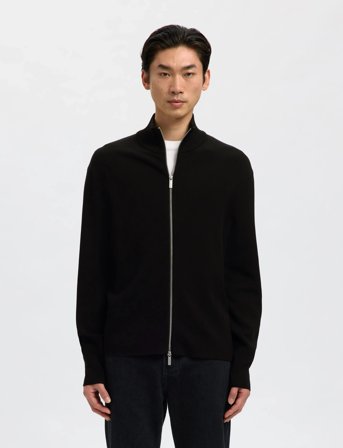 Selected Slhteller Fn Relaxed Zip Cardigan Noos - Black - S