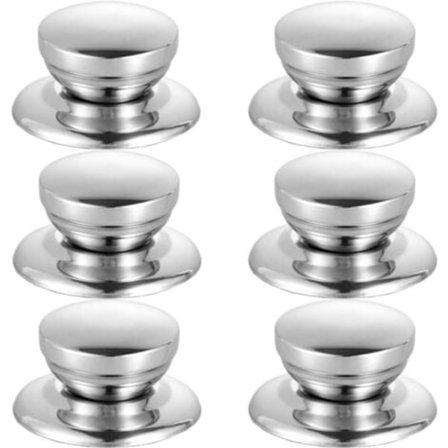 Grydelågsknopper fra Pieces, erstatningsgreb til grydelåg, universelle greb til grydelåg, varmebestandige, rustfrit stål