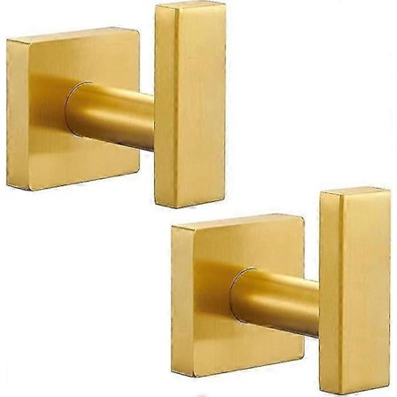 Paket rostfria över dörrkrokar för badrum, kappa och morgonrock (borstad mässing i guld) p
