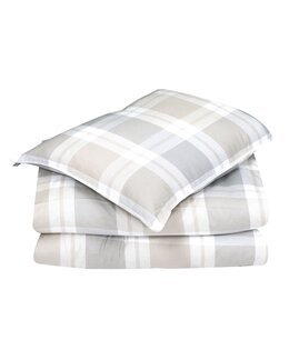 Sengetøj ternet Algot 2-delt Grå