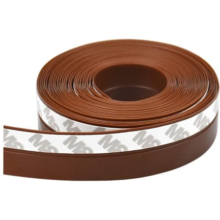 Selvklæbende silikoneforsegling til dør og vindue, 2,5 x 500 cm, brun og vandtæt, vindtæt, støvtæt, lydisolerende (brun)