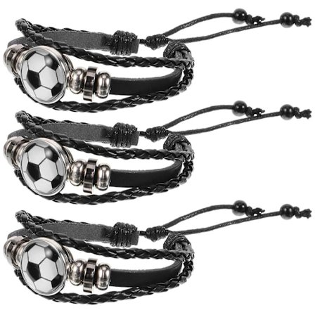 3 st Fotboll Armband Pojkar Fotboll Charm Armband Fotboll Fotboll Armband Fotboll Smycken