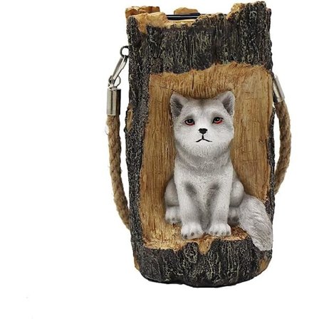 Fox Stump Lawn Hanging Solar Night Light Outdoor Lawn Garden Lamp