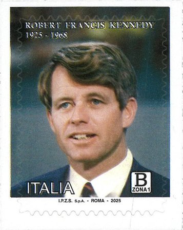 Italien - 100 årsdagen for Robert Francis Kennedys fødsel, 1925-1968 - Postfrisk Frimærke