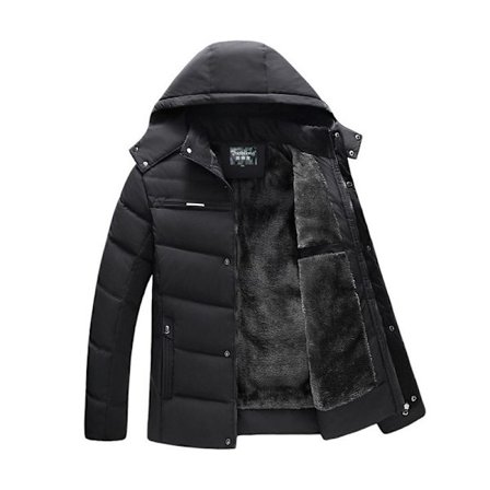 Vintervarm hetteparkas for menn